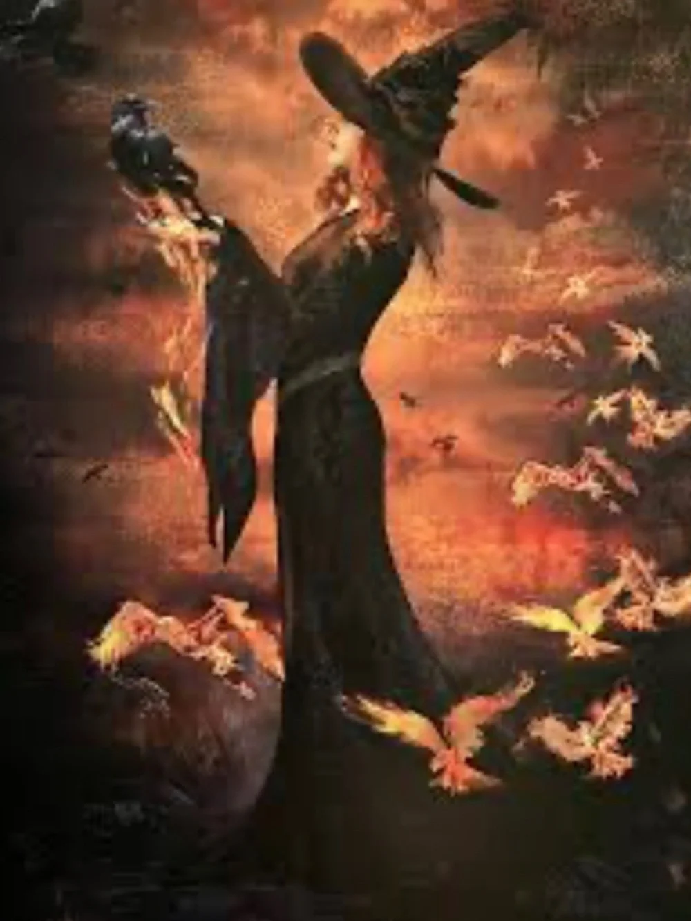 Witch Wall Art Decor Canvas Halloween Michaels Ashland Midnight Moon Raven